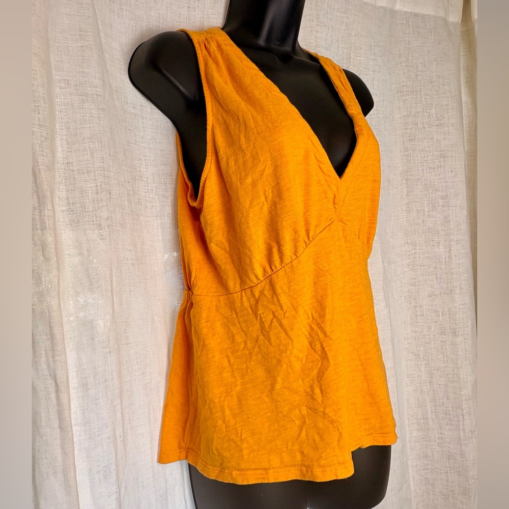 💥3/$30💥Banana Republic Mustard Yellow Cotton Empire Tank Top Office Festival